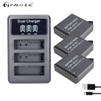 

3Pcs 1400mAh 3.85V Battery AZ16-1+LED USB 3slots Charger for Xiaomi Yi 2 4K Battery Original Xiao Mi Yi Lite Action Cameras