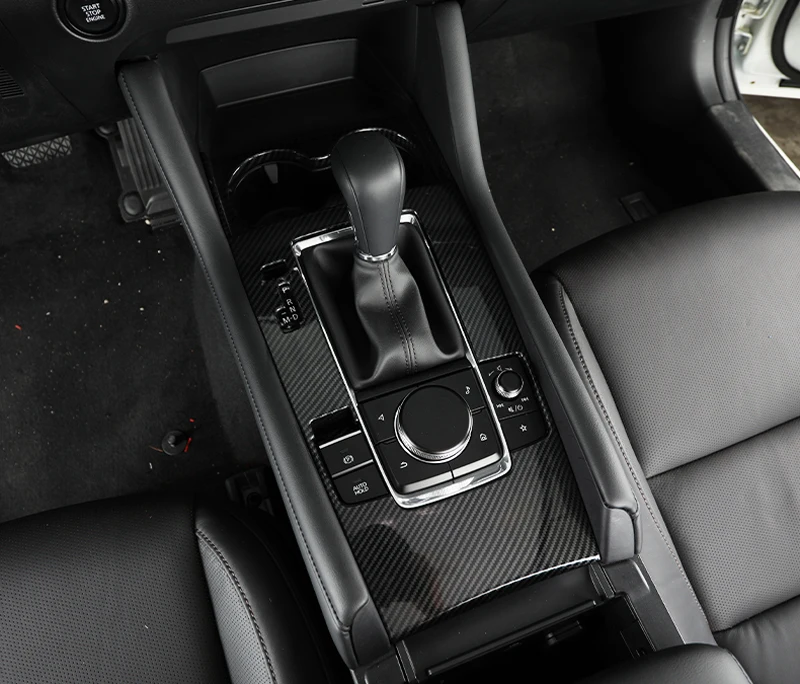 Подходит для Mazda 3 Axela автомобильный Стайлинг ABS углеродная Автомобильная панель переключения передач наклейка крышка 1 шт. авто аксессуары для левой руки