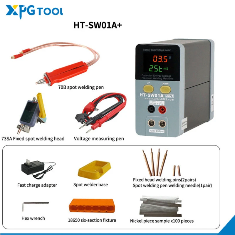 Capacitor Storage Battery Spot Welding Machine 11.6KW 12KW Portable Small Spot Welder  LED Digital Display 0.5mm thickness weld soldering stations