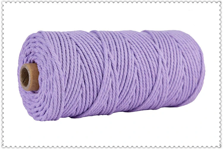 3mm Colorful Cotton Macrame Cord Rope Beige Twisted Cord Craft Macrame String DIY Home Textile Wedding Decorative supply 110yard 
