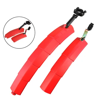 

Bike Fenders Mudguard for Mountain Road Bicycle Front PVC materialRear 2Pcs Adjustable Retractable Bicycle Mudguard Set EDF88