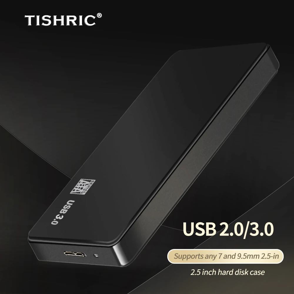 External Hard Drive Case TISHRIC HDD Case External Hard Drive Optibay Enclosure 2.5 Hard Disk Case HDD Box USB 3/2 Sata to USB Multicolor Drive Box