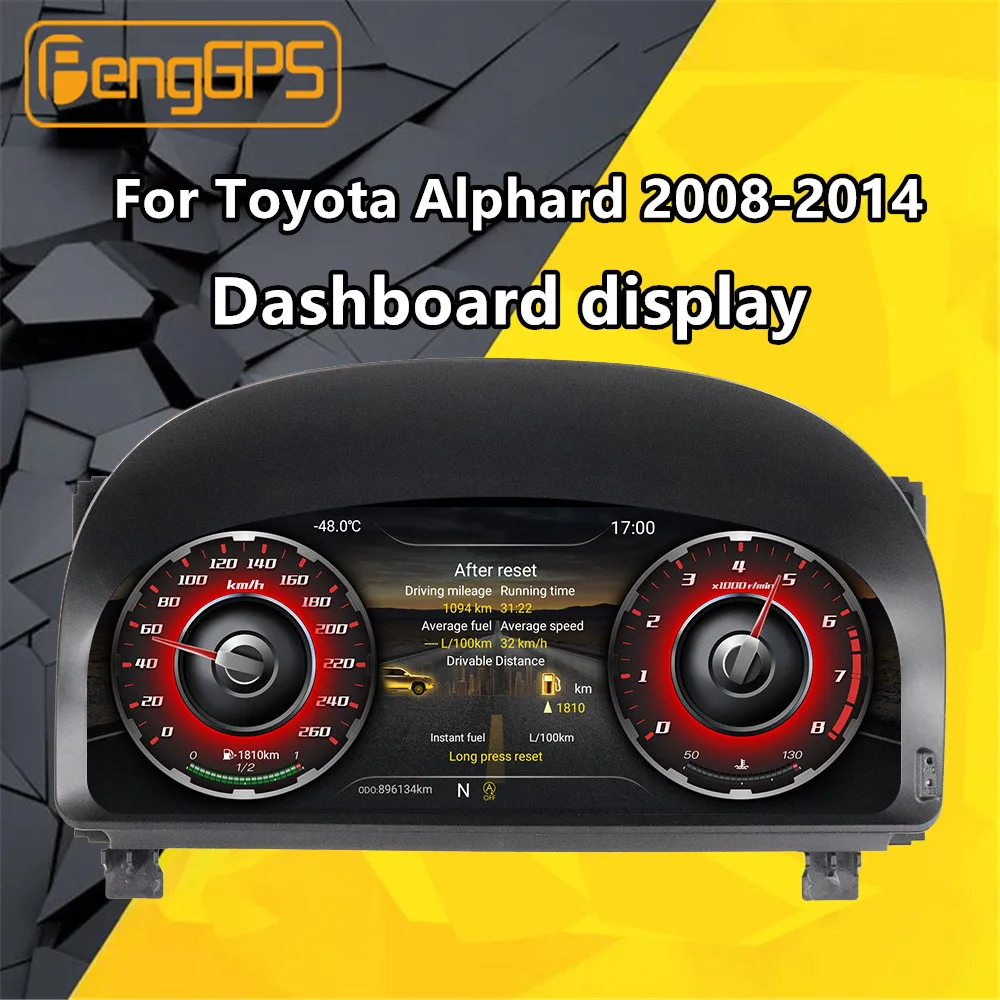 Для Alphard Toyota Dashboard Монитор Android мультимедийный плеер 2008 2014 автомобильный аудио