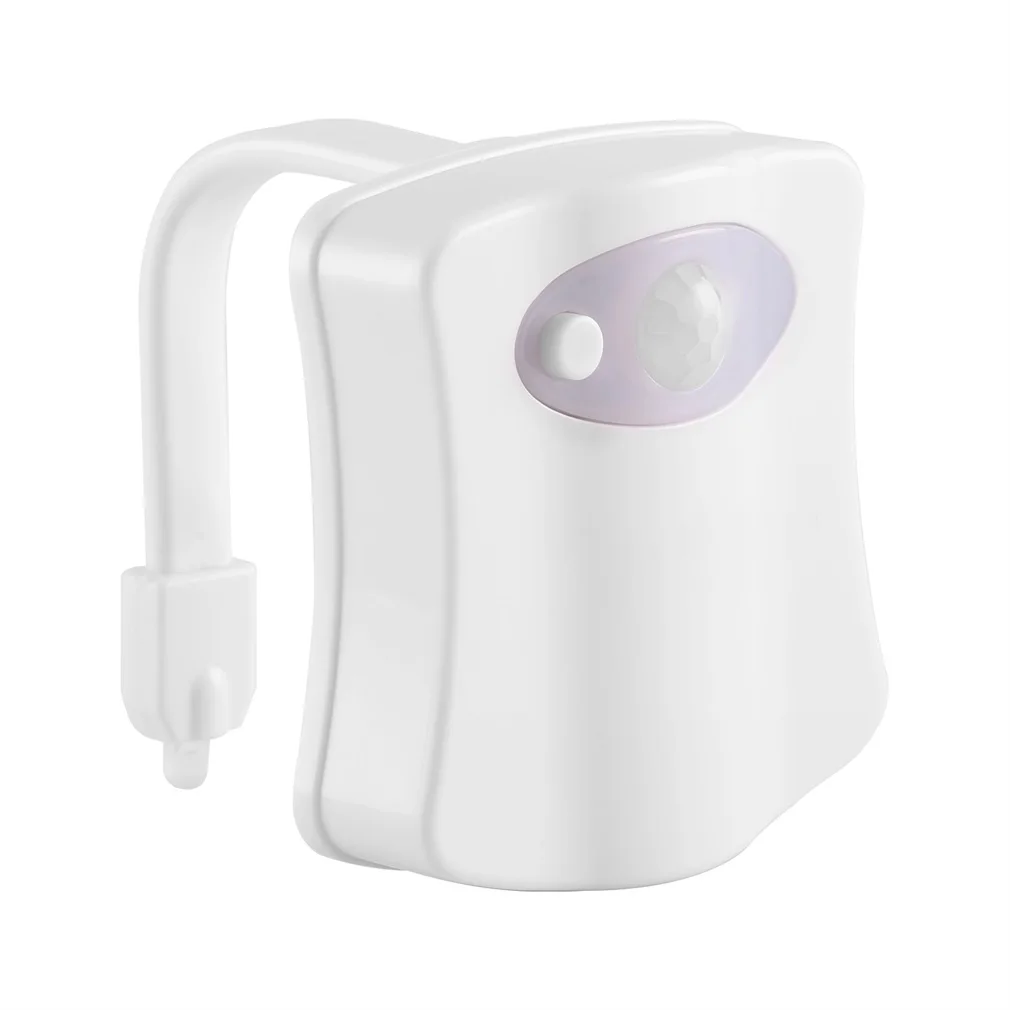 

Smart LED Human Motion Sensor Activated Toilet Night Light Bathroom With 8 Color Toilet Seat Lamp Automatic Sensor Seat Light