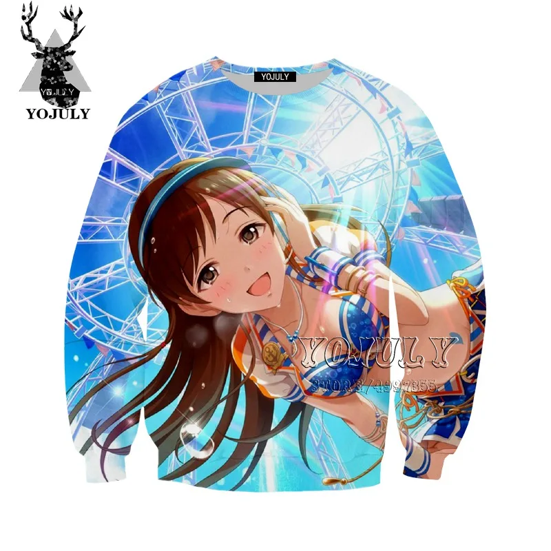 13 YOJULY Idol Master/Детская толстовка Золушки для девочек с объемным рисунком; модная детская одежда для мальчиков и девочек-подростков; топы с длинными рукавами; SW111 - Цвет: 13