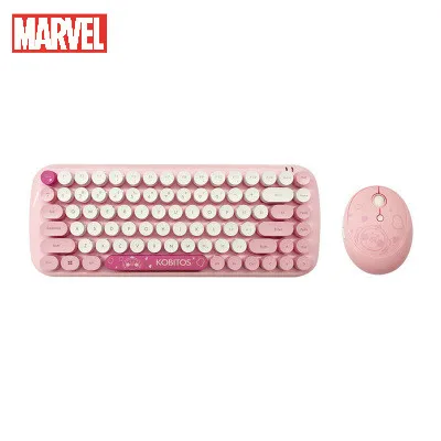

Marvel peach King wireless Bluetooth keyboard mouse set mechanical touch tablet mini light and quiet