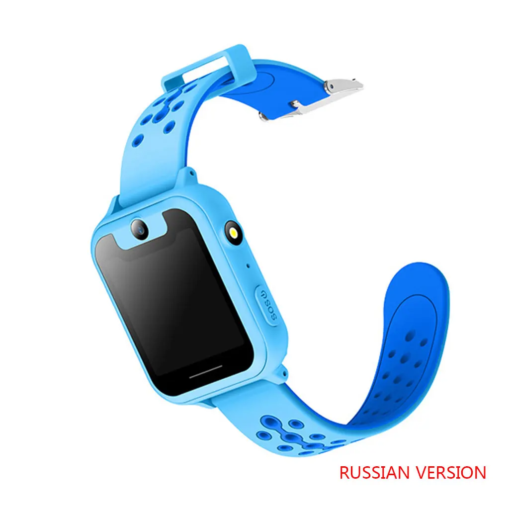 blue Russian S6 Детские умные часы Детские SOS Вызов локатор трекер камера игра HD 1,44 дюймов экран умные часы - Цвет: blue Russian