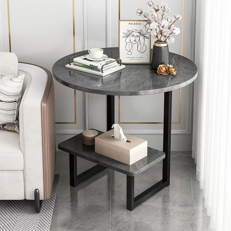 Side Table Round Light Luxury Small Tea Mini Extendable Coffee Tables Living Room Furniture Tisch Home JW50CJ | Мебель