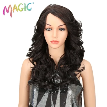 

MAGIC Hair 22 Inch Long Loose Wavy Synthetic Wigs For Women Black Brown Blonde Heat Resistant Cosplay/ Party Wigs Free Shipping