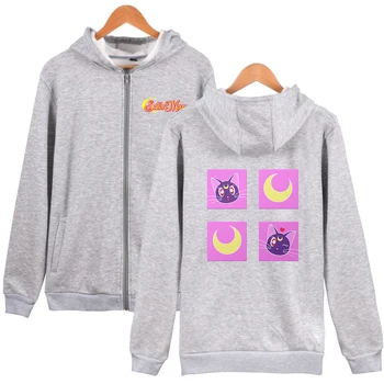 

Sailor Moon Hoodies Women Men Harajuku Hoodie Sweatshirt Long Sleeve Ullzang Hoody Ladies Zip Jackets Sudadera Mujer For Women