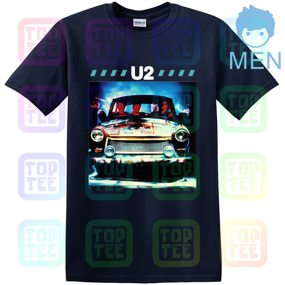 Мужская футболка с изображением машины U2, черная уличная одежда, размер S-3Xl - Цвет: MEN-NAVY