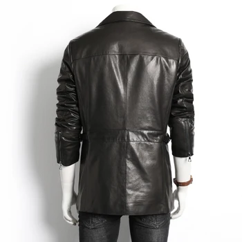 

Genuine Leather Jacket Men Autumn Winter Real Goatskin Leather Coat for Men Motorcycle Men's Leather Jackets 991 KJ4027