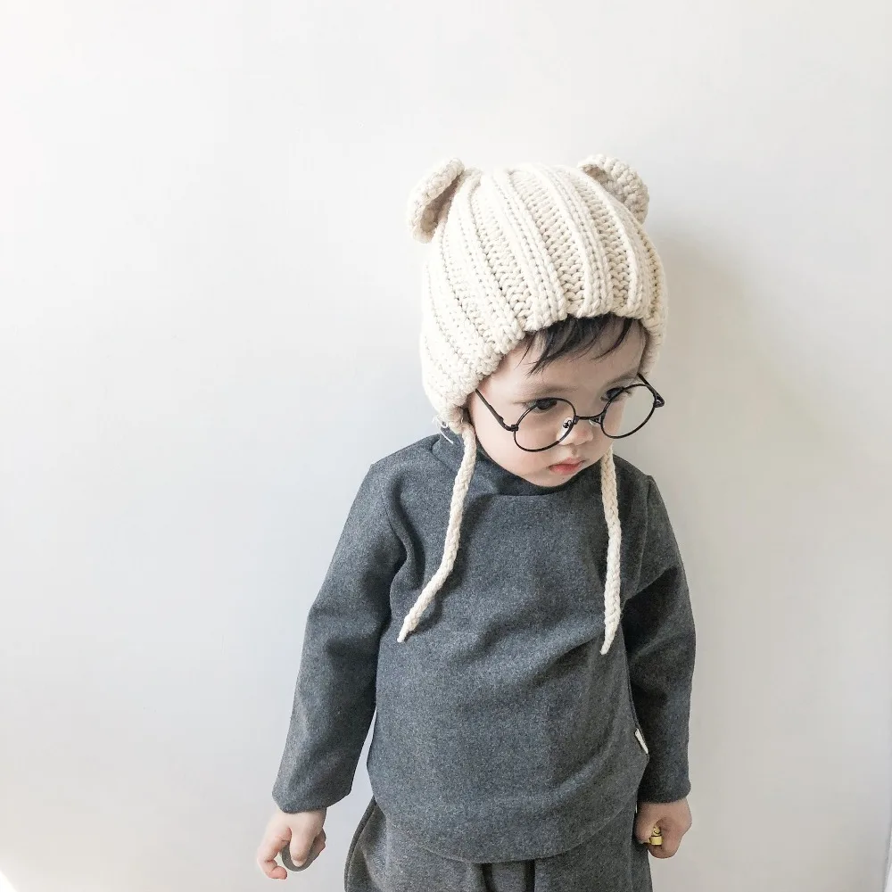 Children Winter Thicken T shirts Pure Color Turtleneck Tops Korean Style Long Sleeve Baby Boys Girls Warm Elastic Tees 6 colors