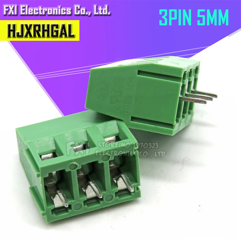KF128-3P 20 шт. KF301 KF128 KF350 2P 3P 5 мм/3,5 мм/2PIN 3PIN клеммный винт клеммный соединитель - Цвет: KF128-3P