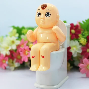 

New Funny Water Spray Toilet Joke Toy Tricky Toilet Seat Person Strange New April Fool's Day Spoof Vent Toy Color Random
