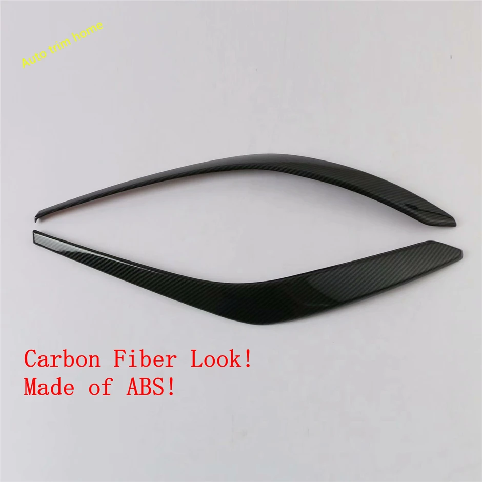 Carbon Fiber Look Lapetus Передняя Внутренняя дверь подлокотник полосы защиты комплект крышка отделка Подходит для Toyota Corolla ABS/матовая/углеродное волокно - Название цвета: Carbon Fiber Look