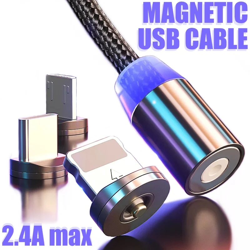 Магнитный кабель Micro usb type C для IOS huawei Xiaomi samsung быстрая зарядка магнитное зарядное