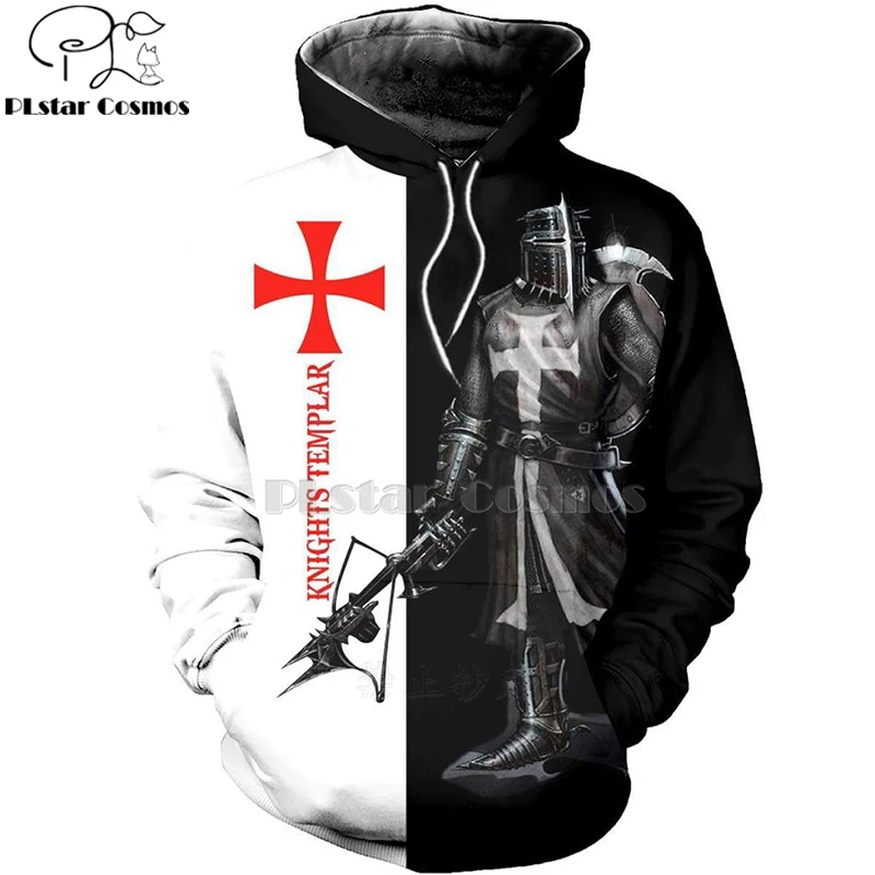 all over man printed hooded tracksuit black