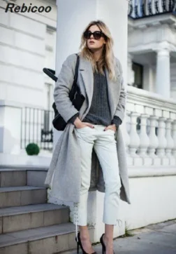 light grey wool coat