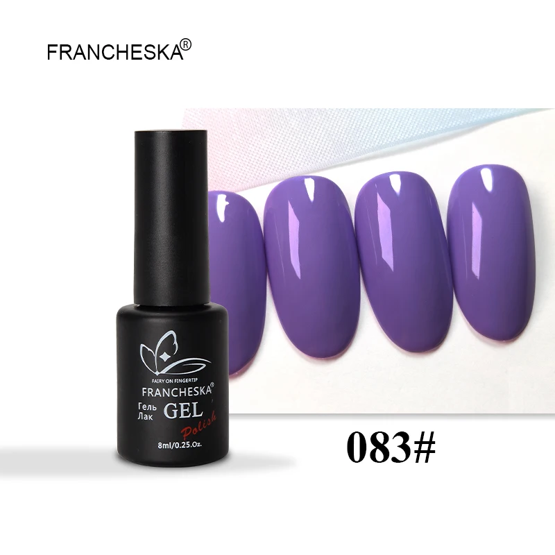 Francheska Гель-лак для ногтей Горячая Распродажа Зеленый Фиолетовый Серия oje nagels spulletjes полуперманентный замочить от длительного действия Гель-лак - Цвет: Francheska 083