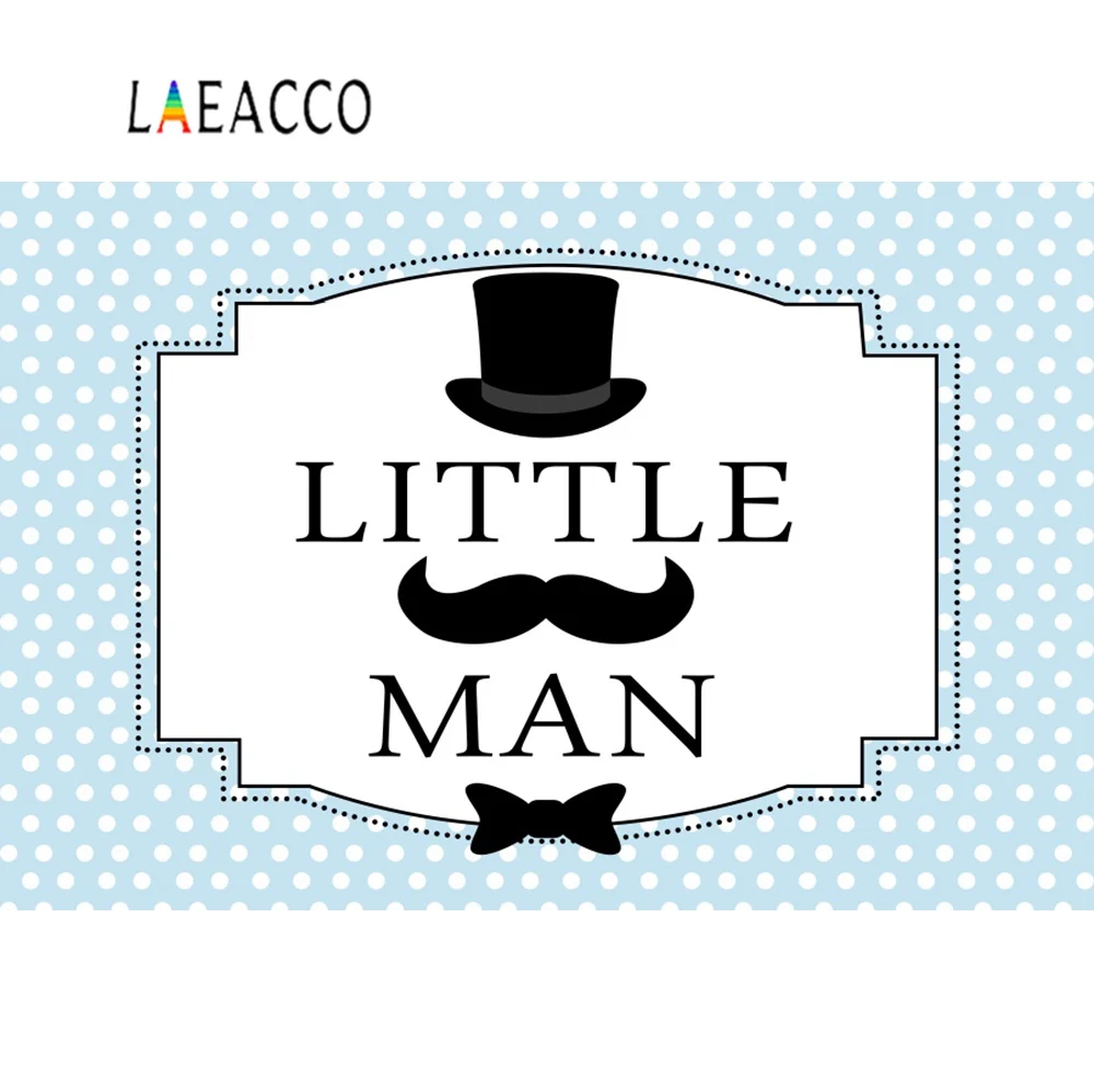 Laeacco Baby Shower день рождения вечеринка маленький человек шляпа борода в горошек