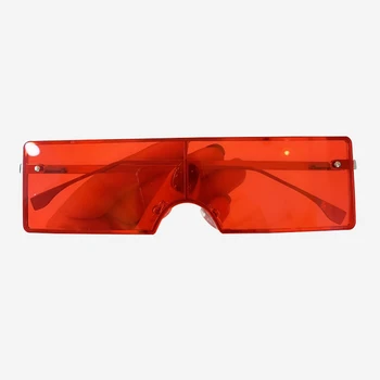 

Rectangle Sunglasses Women Luxury Brand Designer Rimless One Piece Sun Glasses UV400