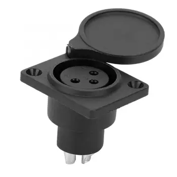 

5Pcs 3pin XLR Waterproof Female Chassis Panel Plug Audio Socket for Power Microphone Connector plug adapter