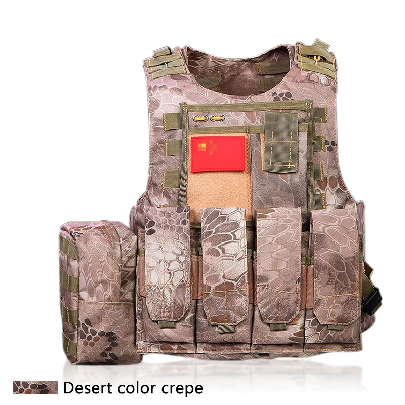  Camouflage Hunting Multi-function Vest Children Military Tactical Vest Wargame Body Molle Armor Hun