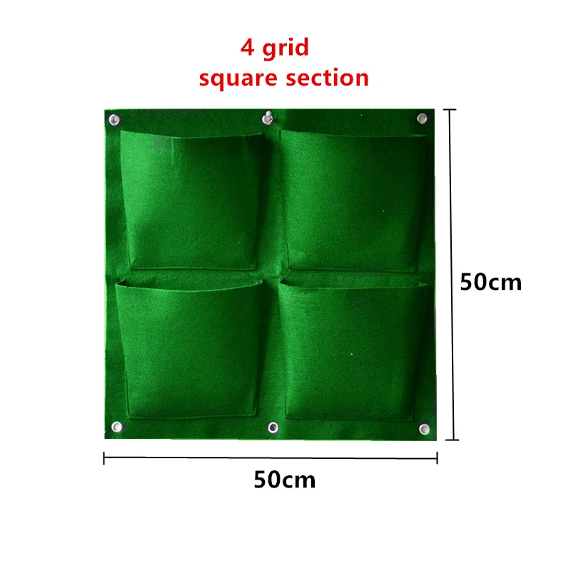 Карманный Детский горшок, зеленые сумки для выращивания растений, вертикальная садовая растительная сумка для гостиной, садовая сумка для рассады, Настенное подвесное кашпо, сумка для выращивания - Цвет: 4 green C