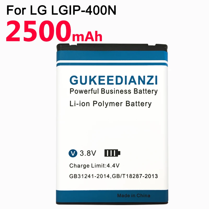 GUKEEDIANZI батарея мобильного телефона LGIP-400N для LG OPTIMUS M/C/U/V/T/S/1 VM670 LS670 MS690 P503 P500 P520 P505 P509 2500mAh