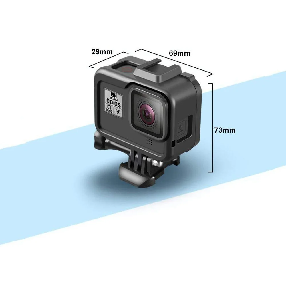 Пластиковая черная рамка для GoPro Hero 8, Черная защитная оболочка для GoPro HERO 8, аксессуары для экшн-камеры