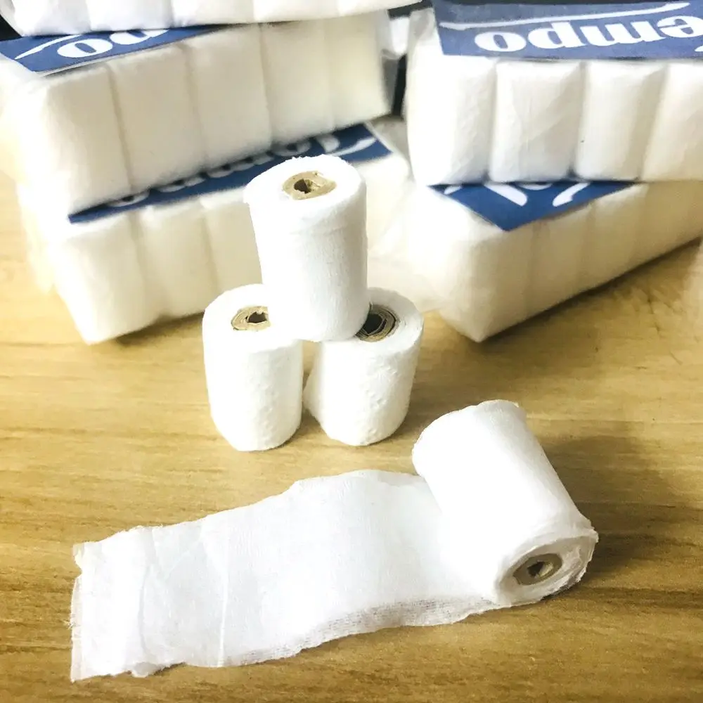 New 1 Set 1/12 Dollhouse Mini Paper Towel Roll Model Toilet Tissue Decoration Dolls House Bathroom Accessories 3