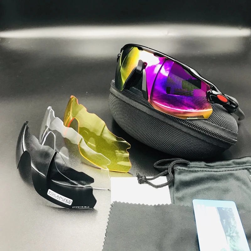 Polarized 5 Очки для езды на велосипеде, женские, мужские, для бега, спортивные, поляризационные, для езды на велосипеде, MTB, для езды, Защитные солнцезащитные очки, 4 линзы, очки - Цвет: Polarized 5