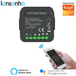 Lonsonho Tuya Smart WiFi Curtain Switch Module for Blind Motor Automatic Curtain Control System Alexa Google Home Compatible