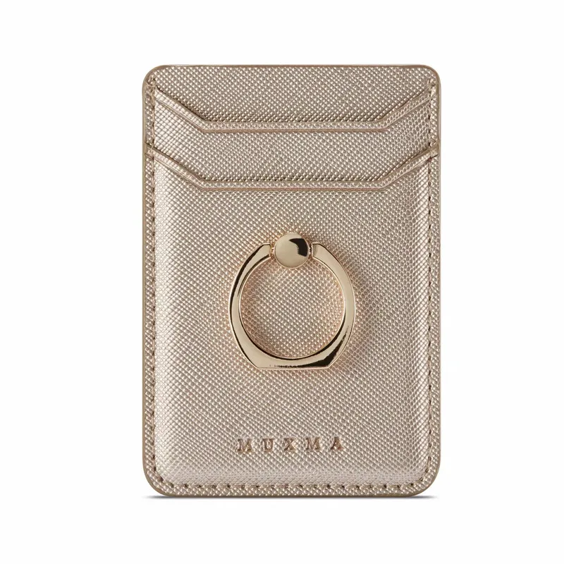 Gold Автомобильный держатель для телефона, карман для карты, кольцо-держатель для iPhone 11 Pro Max, удобное кольцо для телефона, наклейка, держатель для ID карты, Suporte Celular - Цвет: Gold
