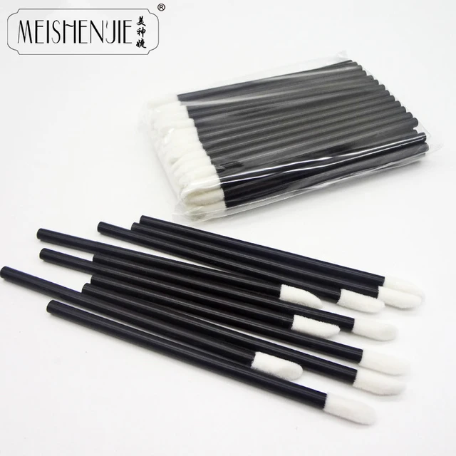 5/50/100 pièces brosse à lèvres jetable, pinceaux de maquillage pour cils, Extension de cils, applicateur de Mascara, baguettes de rouge à lèvres, ensemble d'outils cosmétiques