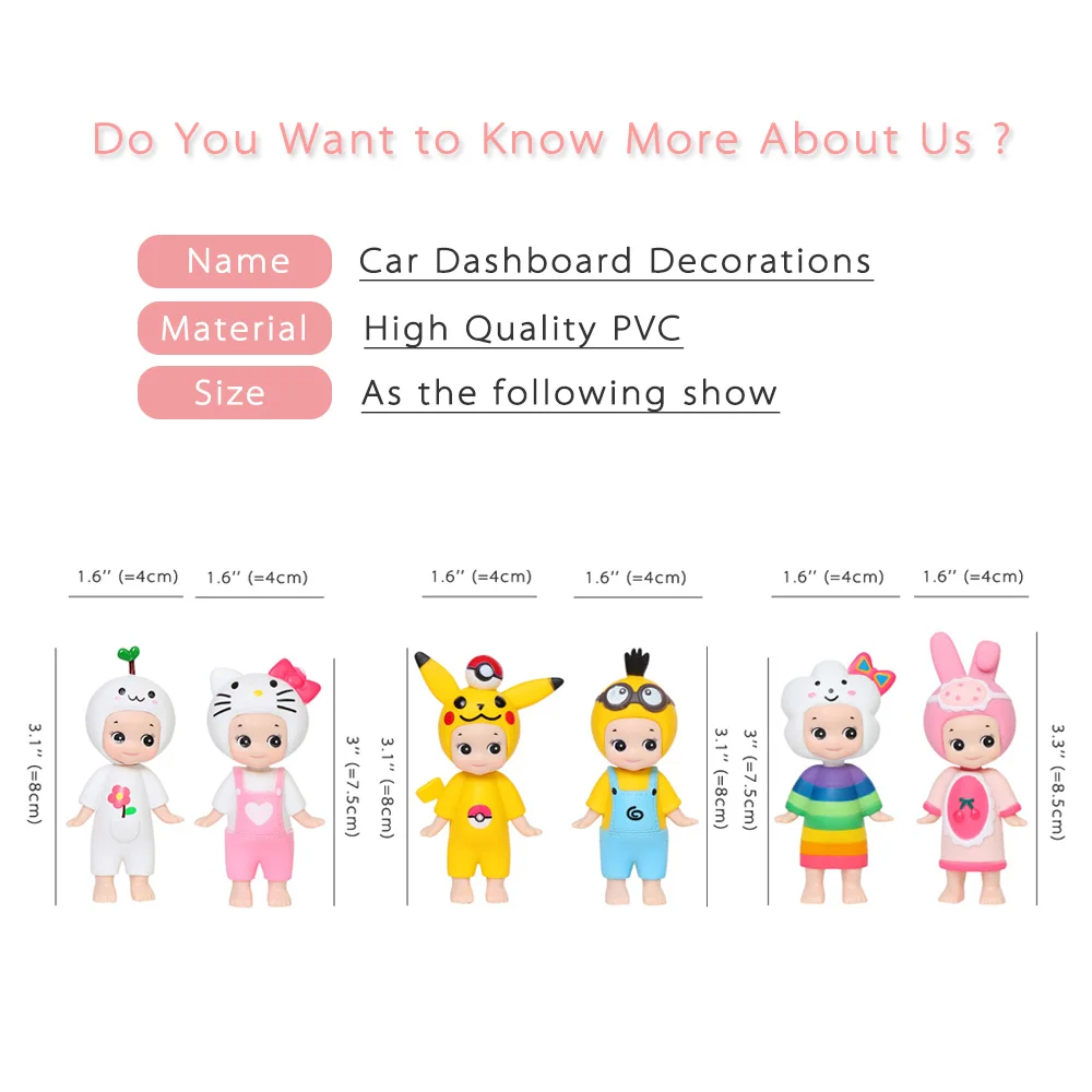 Car Dashboard Decorations Doll Ornaments Interior Accessories Lovely Angel Baby Desktop Widgets Creative Car Decor Home Ornament
