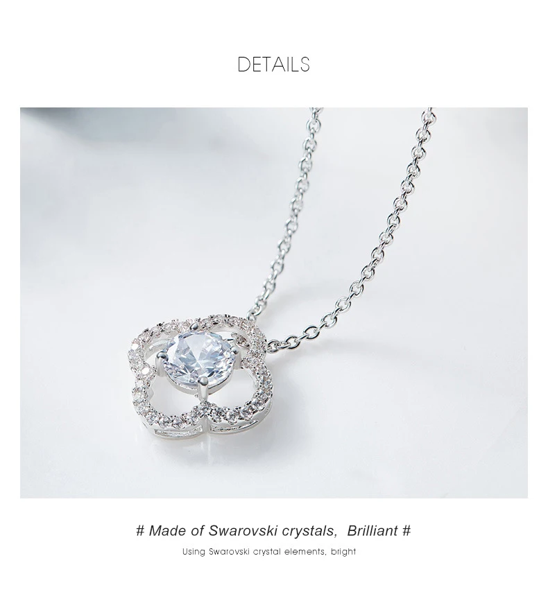 Ожерелье Warme Farben с кристаллами Swarovski, женское ожерелье с четырехлистным клевером, инкрустированное Zicon, ожерелье, колье, ювелирное изделие, подарок для девочек