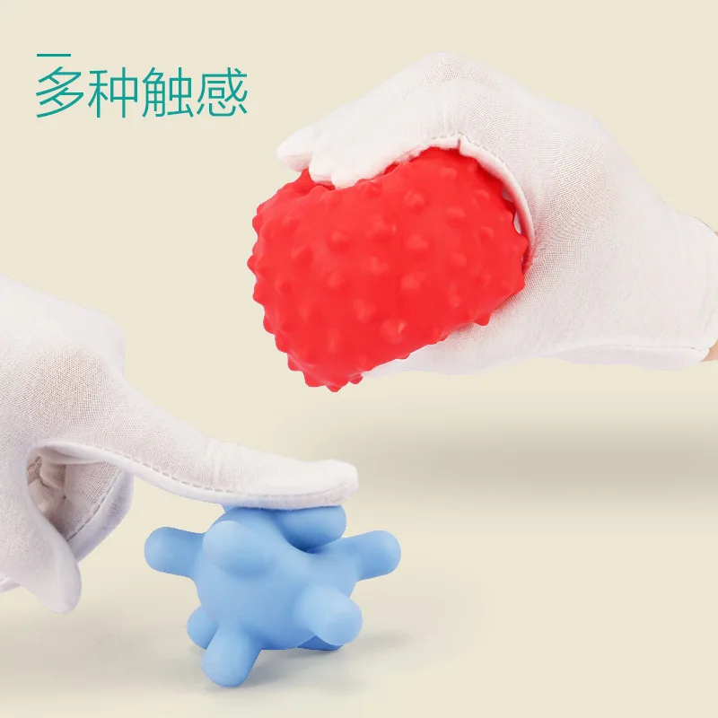 

Baby Grasping Ball Educational Soft Silcone 0-6-12 Month Tactile Perception Class Toy Baby Sensory Integration Massage Ball-Bite