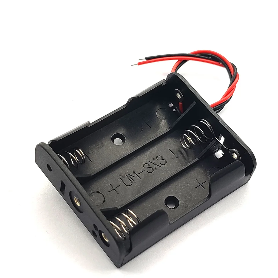 Custodia Porta Batterie AA - 1/2/3/4/5/6/8 Slot Con Cavi Piatti