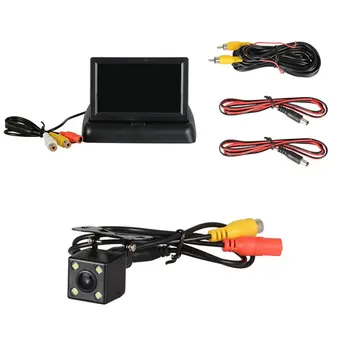 

Reversing Camera Hd 4 Light Rear View Camera 4.3 Inch Folding Monitor Set Hd Camera 4.3 Inch Folding Display