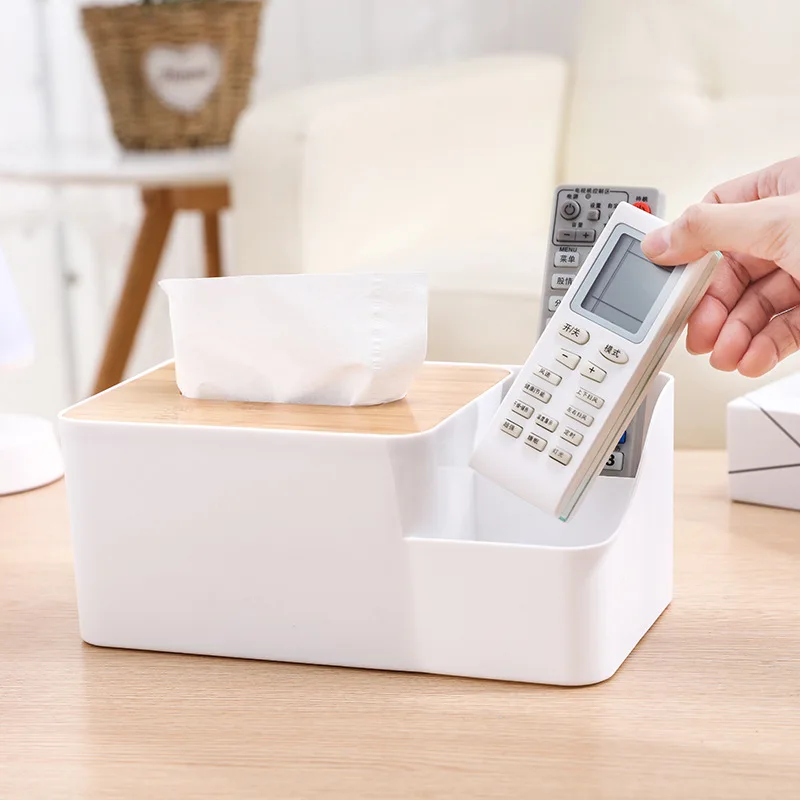 

Hotel Bed & Breakfast Household Living Room Teapoy Table Multi-functional Tissue Box Remote Control Paper Extraction Box Storage