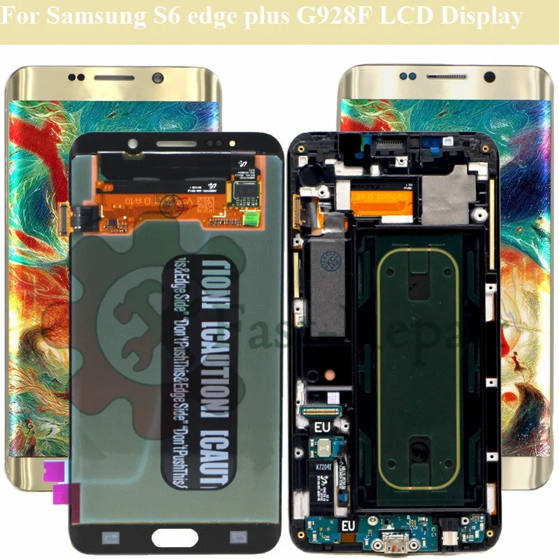 For Samsung Galaxy S6 Edge PLUS G928 G928F G928G LCD Display Touch screen With frame Digitizer Assembly G928T G928A | Мобильные