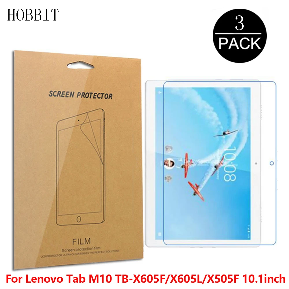 3PCS Screen Protector For Lenovo Tab M10 TB-X605F TB-X605L TB-X505F 10.1inch Tablet Clear LCD Anti-Scratch Protective PET Film lap pillow for tablet Tablet Accessories