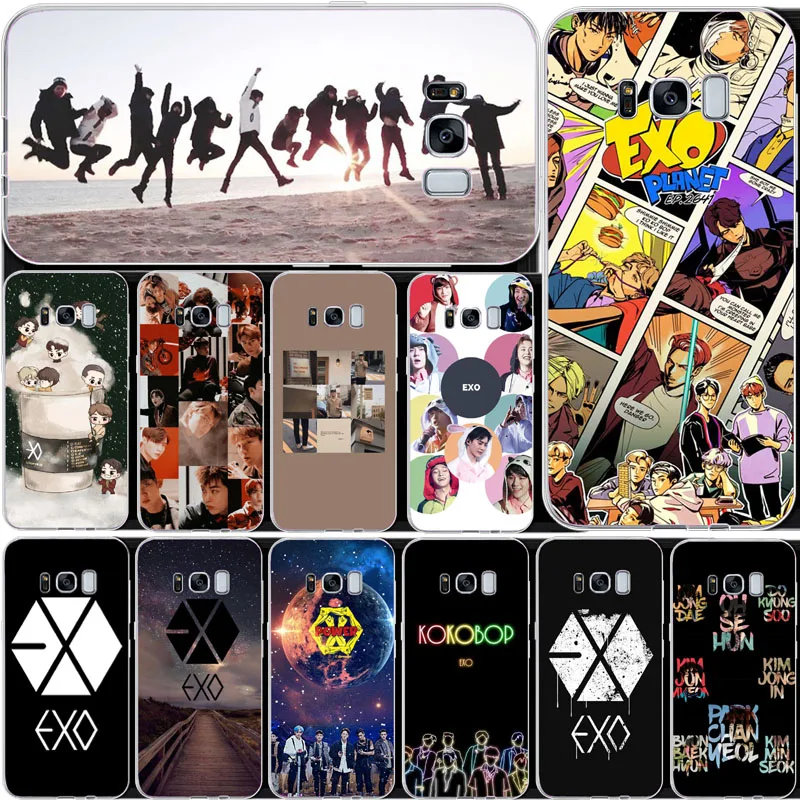 Kpop exo Lucky one KOKOPOP мягкий прозрачный чехол для телефона Fundas Coque samsung 2017 A5 S7 S9 S8Plus S10 S10PIUS