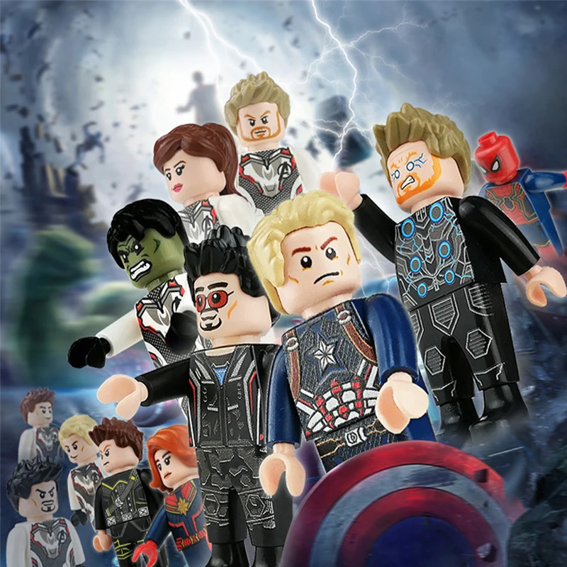 20 шт. фигурки Marvel мстители Супер Герои фигурки строительные блоки игрушки Джокер Гарри Куинн Робин Фильм игрушки для рождественские подарки