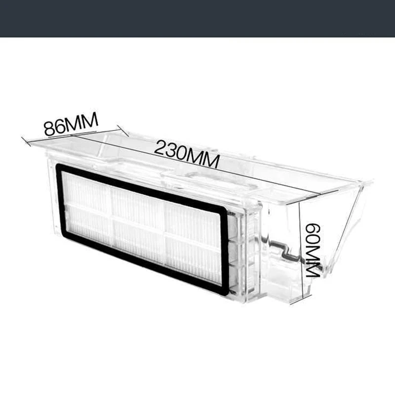 6 Pcs Robot Vacuum Cleaner Parts Dust Bin Box with HEPA Filter Side Brush Replacements for Xiaomi Robotic Sweeper Mi Robot