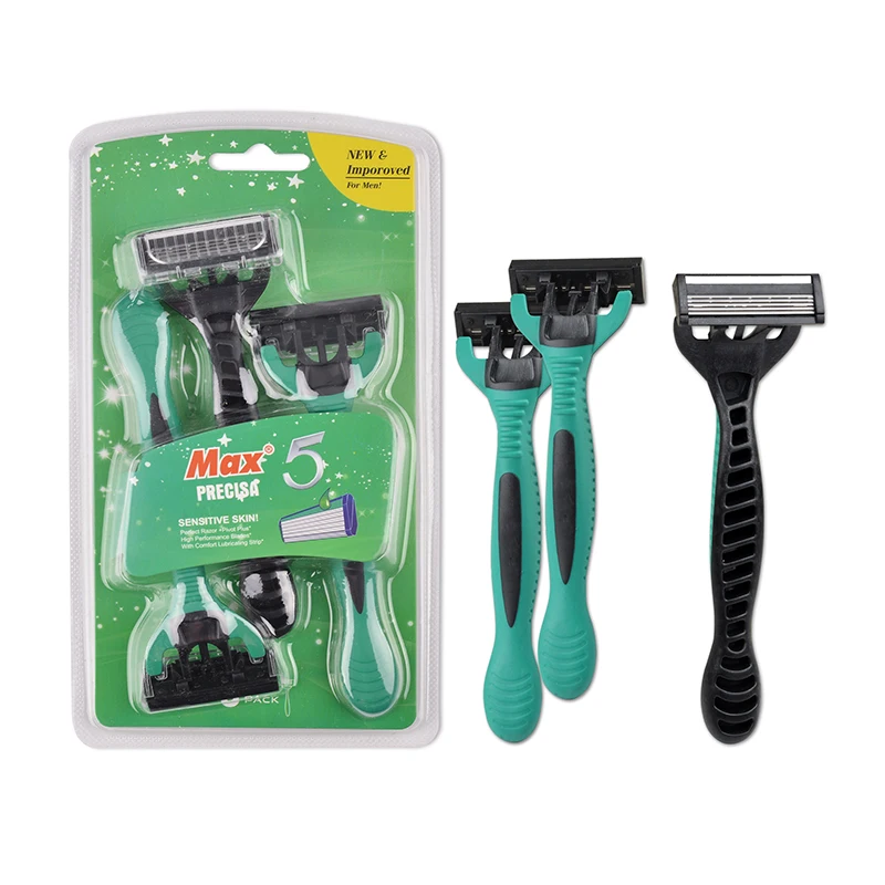 

3PCS Sharp Body Hair Remove Razor Men Women 5 Layers Shaving Stick Stainless Steel Blade Non-slip Handle Bathroom Tool WT012