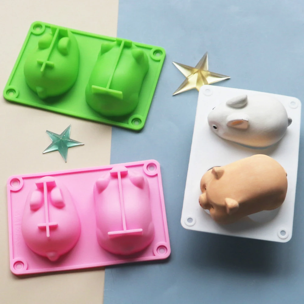 3D DIY Baking Tool Non-stick Silicone Cake Mold Rabbit Pig Shapes Chocolate Mold 3D DIY Baking Tool Non-stick Silicone Cake Mold Rabbit Pig Shapes Chocolate Mold