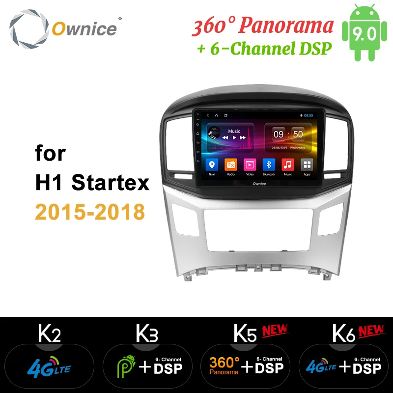 Ownice k3 k5 k6 2din Android 9 0 4G Автомобильный dvd-плеер для Hyundai H1 Grand Starex 2015-2017 2018 DSP 360 панорама